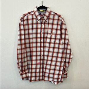 Wrangler Cowboy Cut Plaid Long Sleeve Button Down Shirt 
100%Cotton Men’s XXL